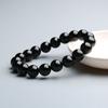 2026 Ximang Red Agate Bracelet Round Beads Chalcedony Black Ornament Scattered  S2061316