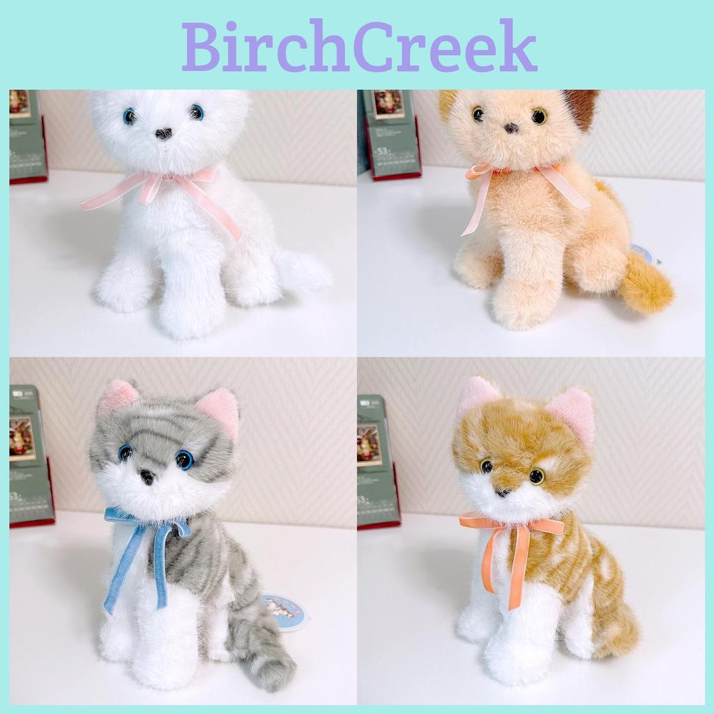 Plush Cat Doll With Soft Short Plush And Pp Cotton Filling For Kids Gift