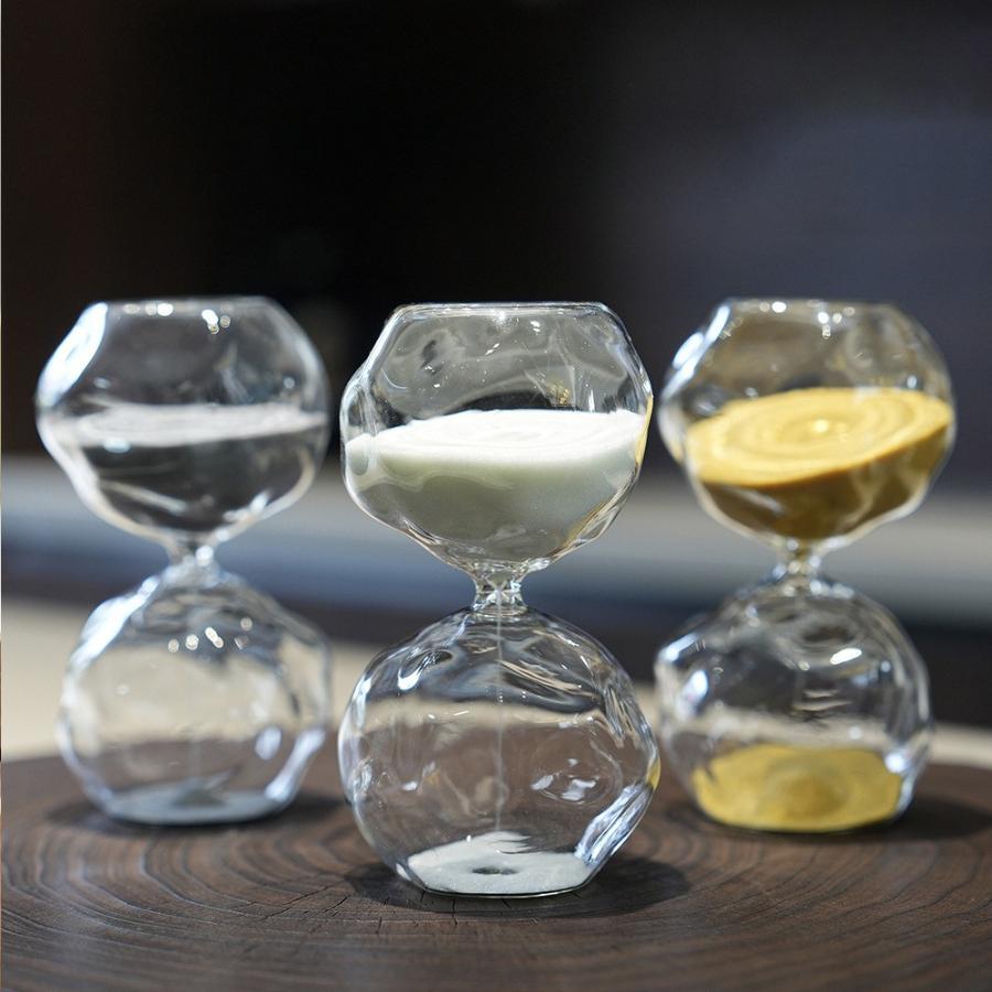 Scandinavian Modern Glass Hourglass 30-Minute Sand Timer Artistic Desk Decor for Office Home Minimalist Gift Idea Sand Clock