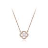 [LeShop] 14K Line Clover Necklace (Gold Plated)_LJ5316BRN