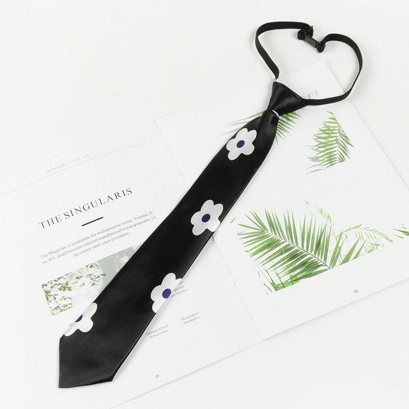 Kids Pattern Polyester Lazy Tie With Clip For School Uniforms And Gift Ideas