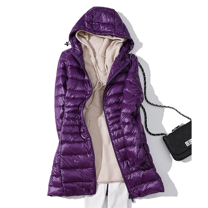Ultralight Women Puffer Jacket Duck Down Hooded Coat Warm Windbreaker Parka for Autumn Winter Portable Female