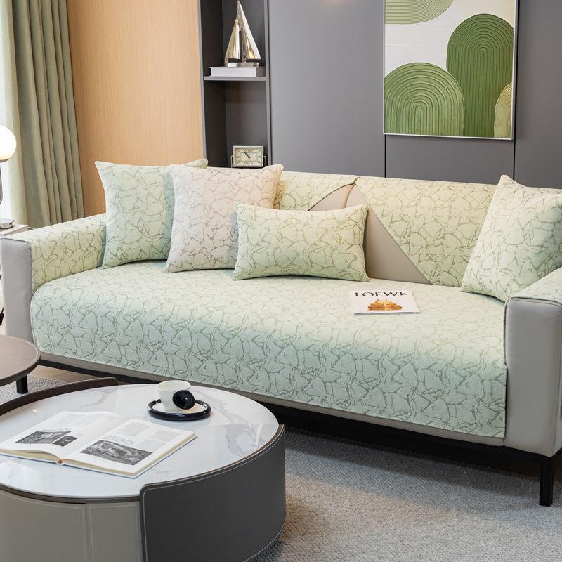 Ins Wind Leather Sofa Special Sofa Cushion Solid Color Sofa Seat Cushion Four Seasons Universal Sofa Cover New Non-Slip