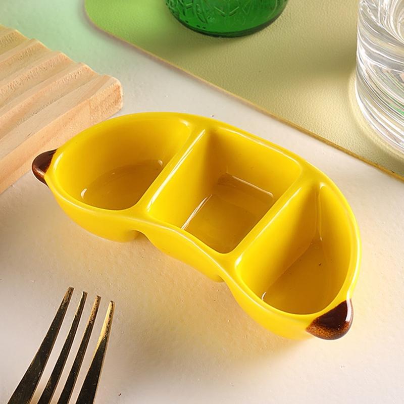 Practical Ceramic Fruit Shape Appetizer Plate Heat Resistant Ceramic Texture Suitable for Home Kitchens and Party Use