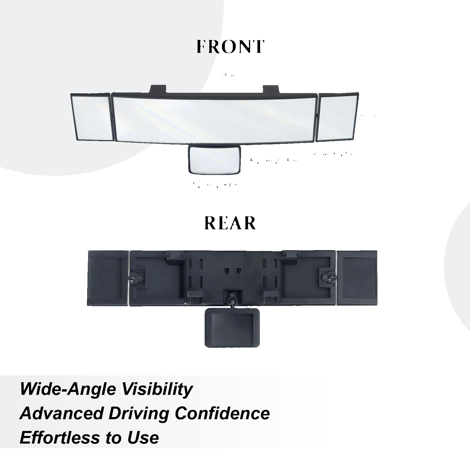 

Car Rearview Mirror 14.96 Inch Wide Angle Clip-On Extender Car Rear Mirror Anti-Glare for Truck Automotive Baby Vehicle Marine чорний