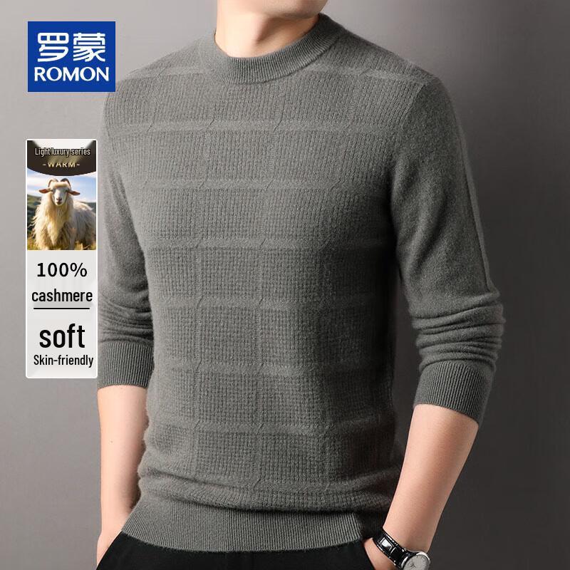 

ROMON Men s 100% Cashmere Round Neck Sweater 3XL