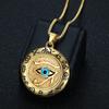 Ägyptisches Auge des Horus Anhänger Gold Silber Farbe Edelstahl Rundes Halskette für Männer Frauen Altes Ägypten Schmuck Geschenk 2025