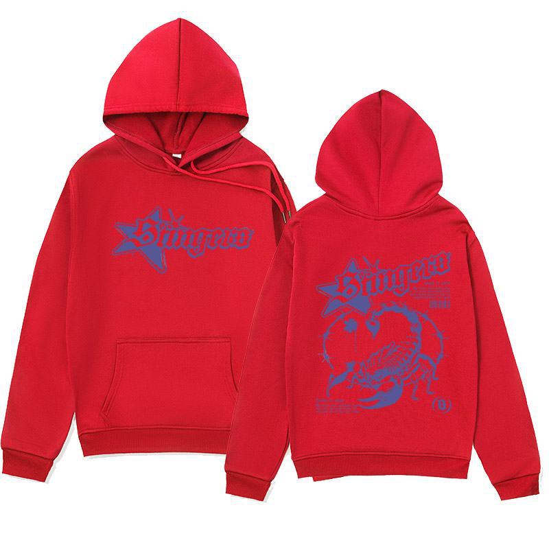 Design scorpion silhouette, printed hooded sweater simple and versatile