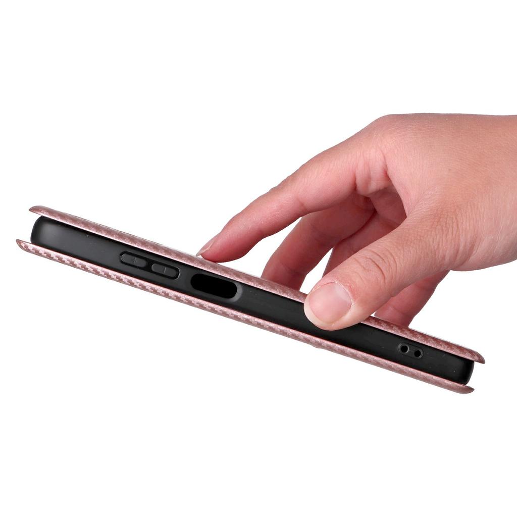 For Motorola Moto G67 Power 5G Case Carbon Fiber Texture Drop-Proof PU Leather Phone Cover