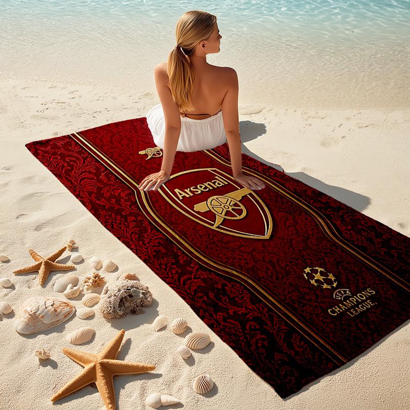 1pc A-Arsenal Beach Towel, Comfortable and Thick, and Swimming/Bath/Picnic/Camping Towel, Suitable for Seaside Beaches