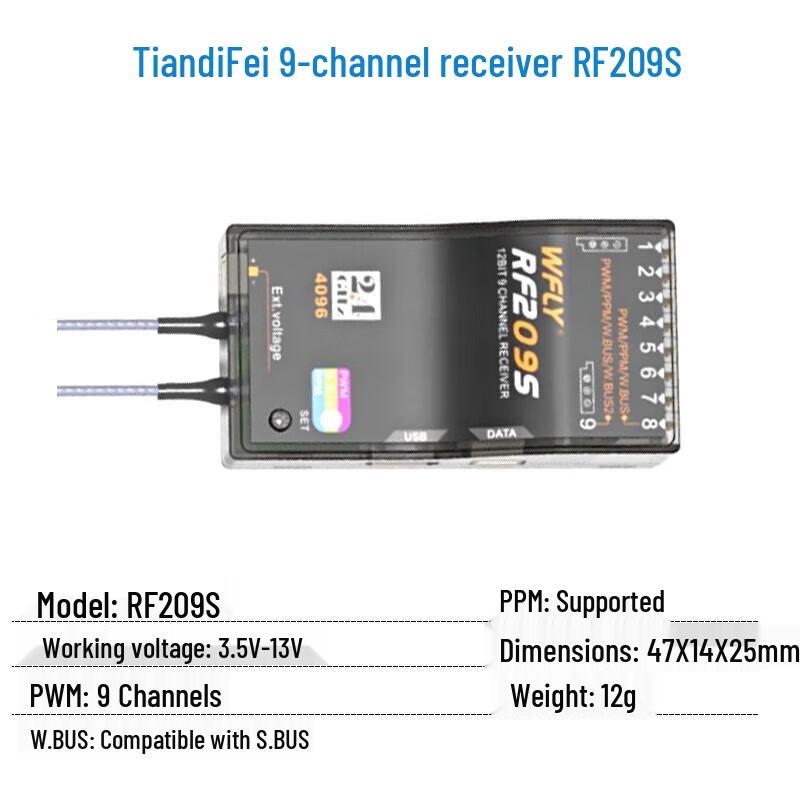 

Tiandi Fei RF209S 9-Channel Receiver