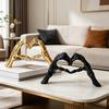 Halloween Herz Hände Skulptur Skelett Handgeste Schreibtisch Harz Figur Herzform Liebe Ornament für Wohnzimmer Regal Couchtisch Mittelstück