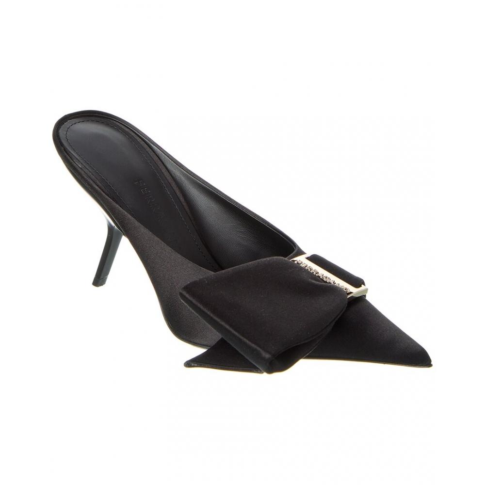 

Salvatore Ferragamo Атласні туфлі Ferragamo з асиметричним бантом, чорні US 6.5/Wide