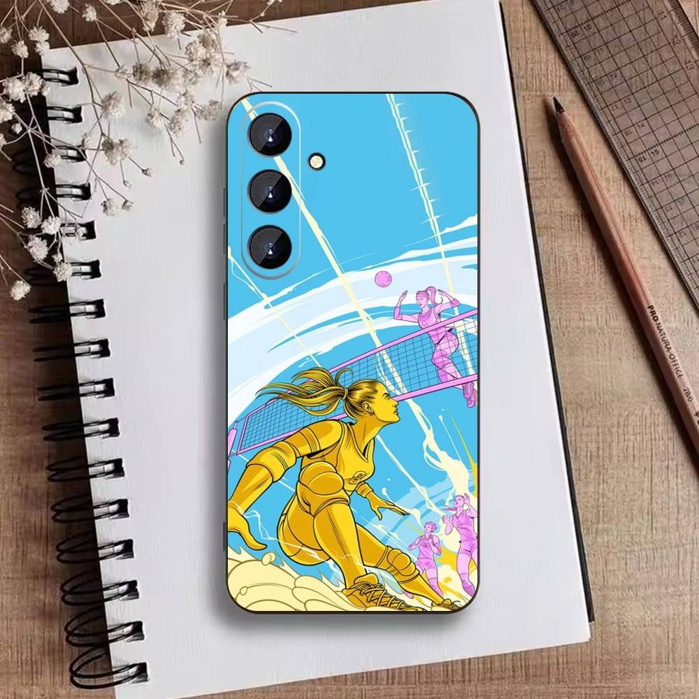 Painted volleyball (9) Phone Case For Samsung Galaxy A73,A72,A71,A70,A52,A51 Others Soft Black Cover