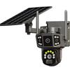 V380 Solar 4G HD Three-Lens Outdoor Camera with Night Vision and WiFi for Orchard Monitoring