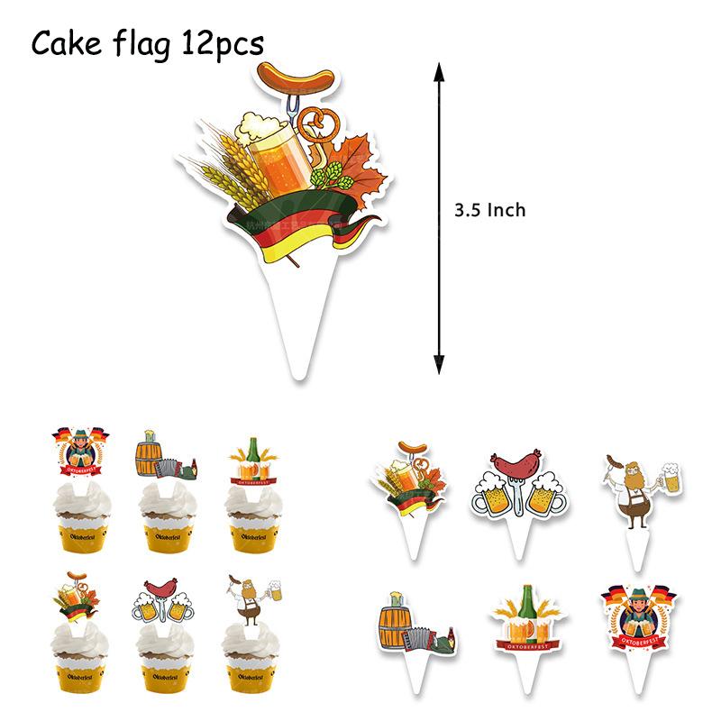 Oktoberfest Party Classic Beer Carnival Festival Disposable Tableware Paper Plates Cups Birthday Balloons Decoration Supplies