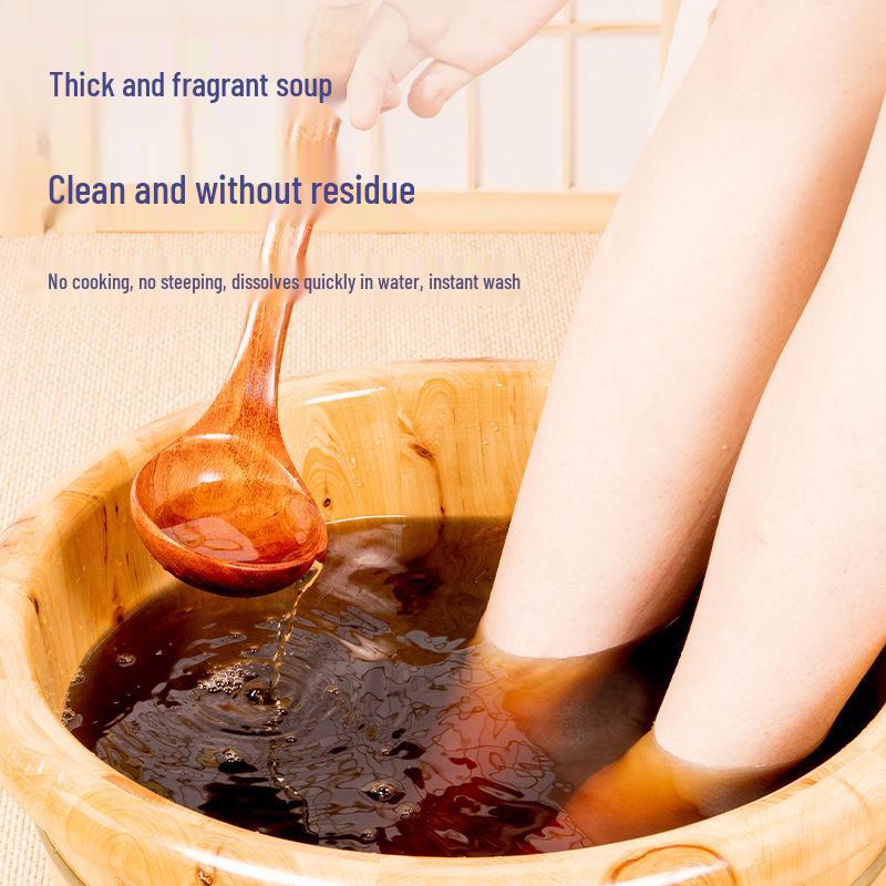 Herbal Foot Soak Concentrate with Safflower & Angelica - No-Boil Formula for Bathing & Steaming