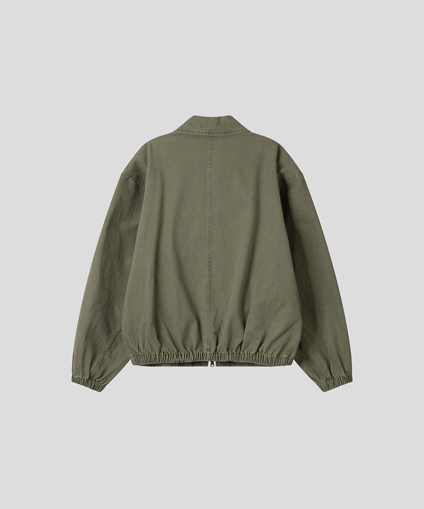 Black Moment Signature Washed Cotton Oversized Blouson 2Way [Khaki]