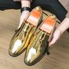 New Designer Men's British Pointed Tassel Sequin Wedding Dress Leather Shoes Moccasins Prom Homecoming Footwear Zapatos Hombre