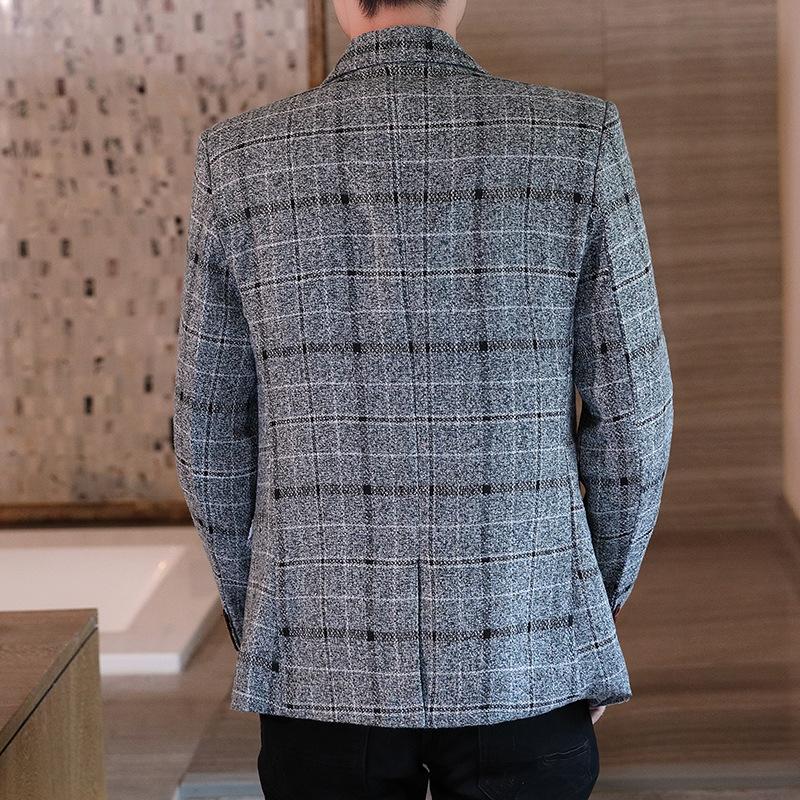 Men's Slim Fit Business Casual Blazer Korean Fashion All Seasons Polyester Boutique Style