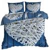 3D Cotton Satin Bedding 140x200cm WICKER HEART