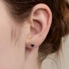 [Worn by Patricia][sv925] Love Onyx Earring