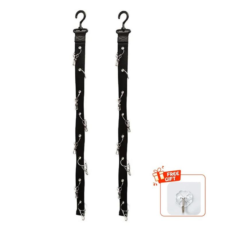 Baseball Hat Hanger Organizer with 8 Strong Grip Anti-slip Clips Rotatable Closet Door Back Wall Hanging Hat Storage Display Hook Holder