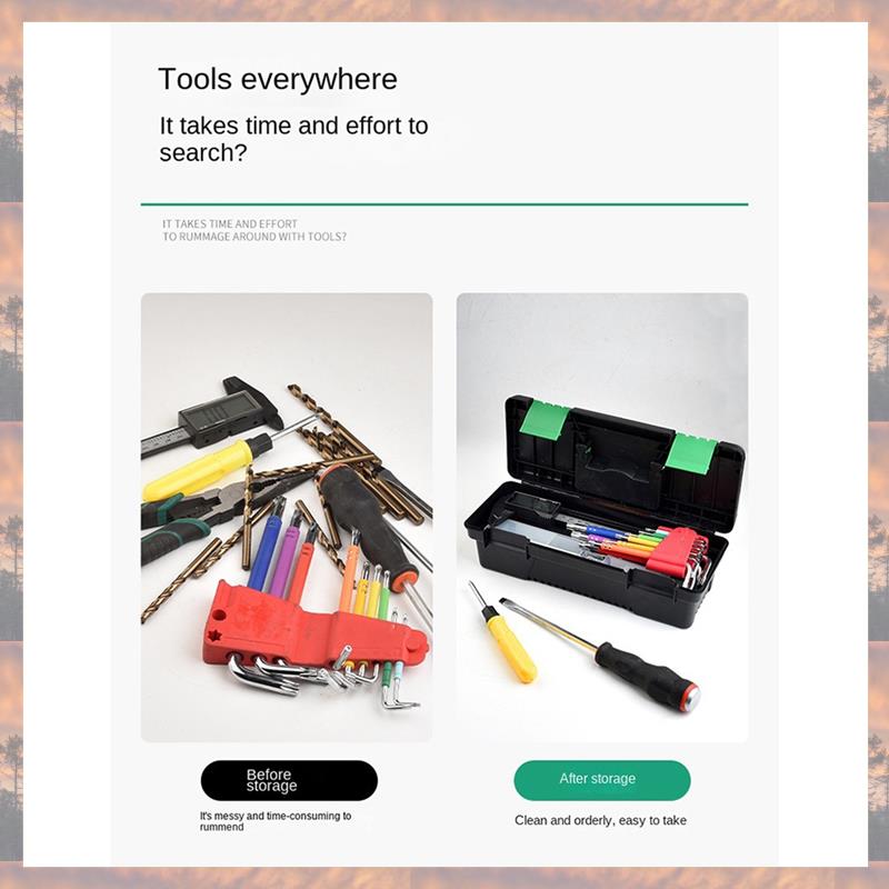 

2025 Trend 10 Inch Tool Box Plastic Tool Storage Box With Handle For Carpentry And Electrician Repair Portable Tool Storage Box