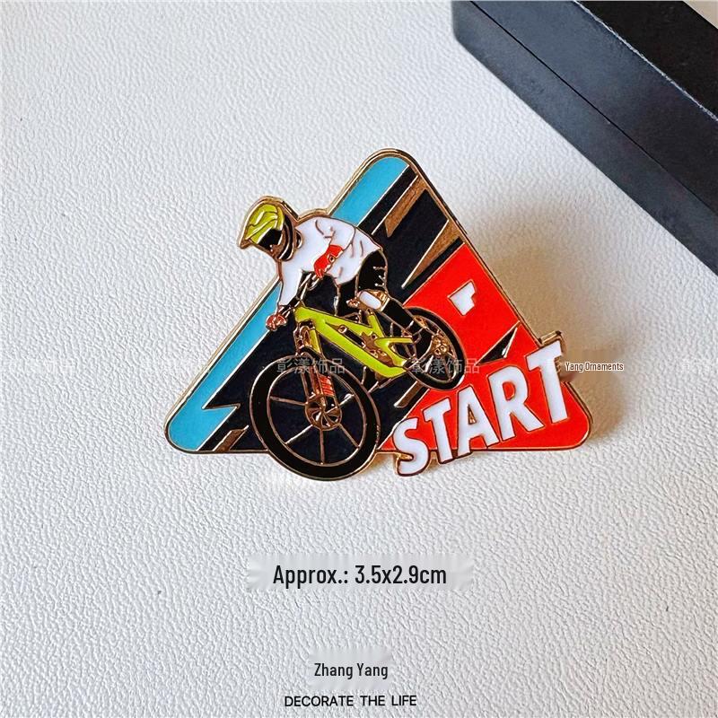 Multi-Sport Emblem Pin: Football, Basketball, Badminton, Tennis, Baseball, Billiards, Table Tennis, Volleyball Brooch