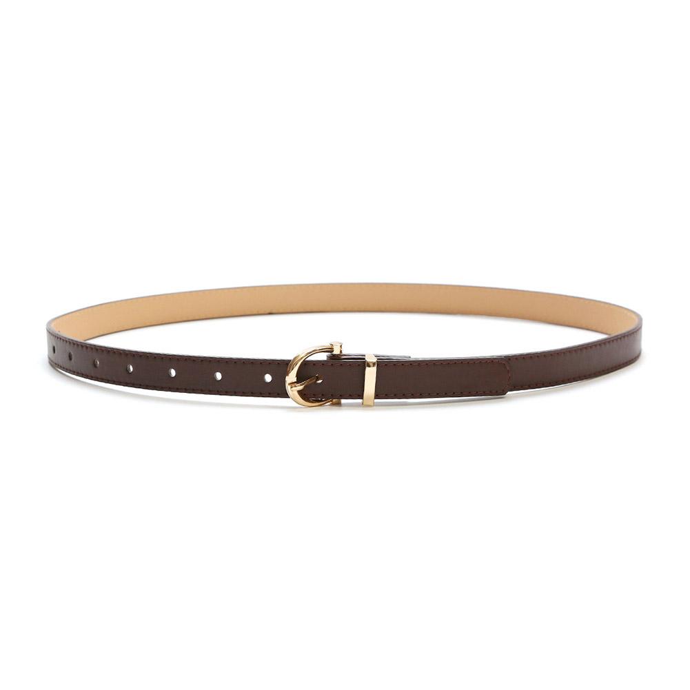 Women Golden Color C-Body Buckle Leather Belt Korean Belt Version Fashion Fine C3P4