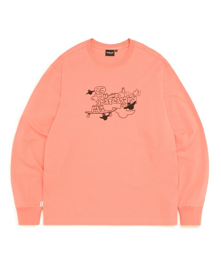 Mark Gonzales Mg Collage Graphic L/S T-Shirt - Pink
