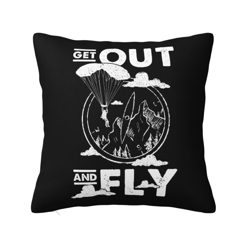 Evolution Paragliding Born To Fly Throw Pillow Case cm Decorative Paraglider Skydiving Cushion Cover Polyester Pillowcase