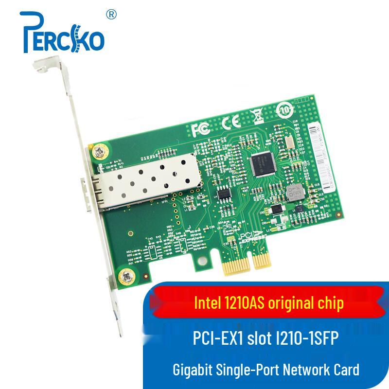 

PERCKO Intel Gigabit SFP Fiber Optic PCIe Network Card (CN version)