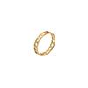 Fashion Hollow Line Square Index Finger Ring Titanium Steel Simple Women'S Ring Supply Jewelry