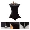 Solid Color Bar Counter Dining Table Set Bar Banquet Table Cloth Cocktail Round Table Cover White Elastic Tablecloth