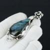 Blue Fire Labradorite Gemstone Pendant, 925 Sterling Silver Jewelry Pendant, Natural Labradorite Gemstone Pendant For Women, For Gifts