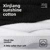 White Cotton Antibacterial and Deodorizing Stretch Seamless Elastic Mid-calf Socks with Anti-torn Properties for Sports Use