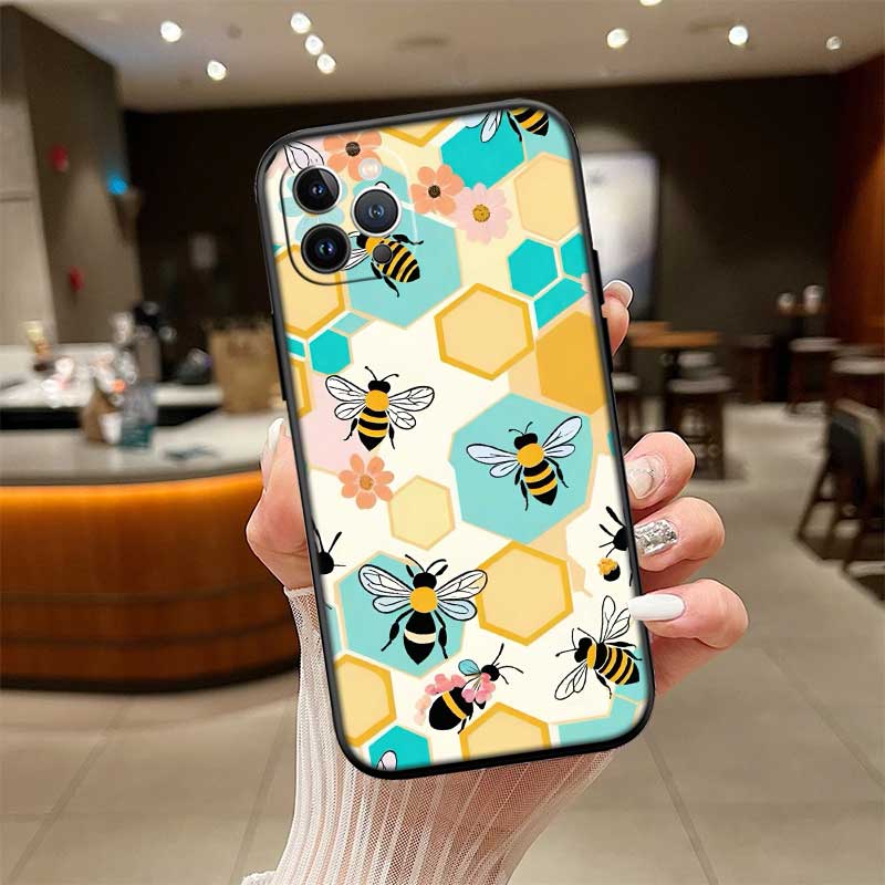 UP7 Art Bees Cartoon New High-End Shell Phone Case for Redmi Note 10 11 12 Pro Max 10S 10C 10T 11A 11S 12S 12C