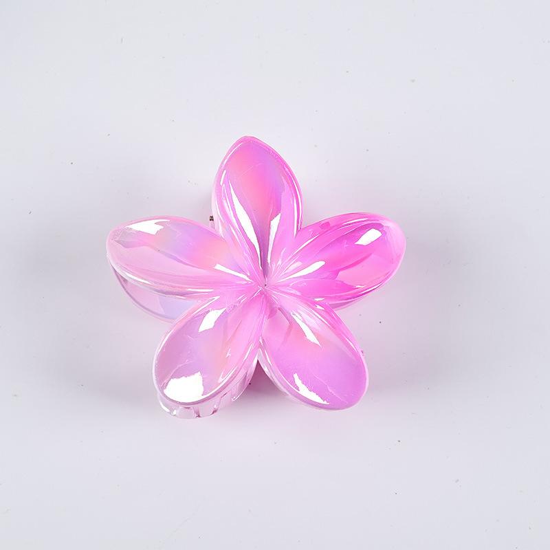 

Gradient Color Laser Plumeria Hairpin Hair Claw Clip Shark Hairpin Barrettes Ponytail Holder Beach Head Accessories Women Girls Hair Clip