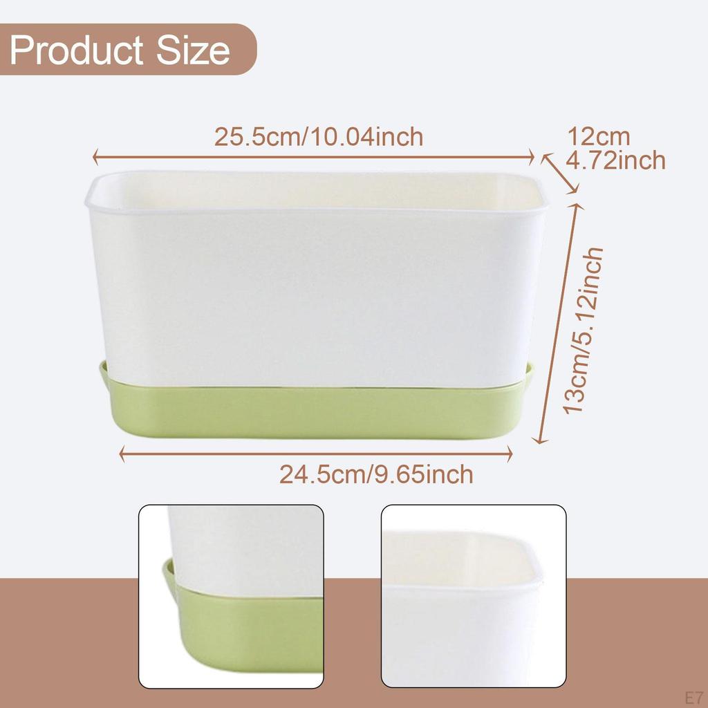 Compact Rectangle Planter for Indoor And Outdoor Vegetable Cultivation