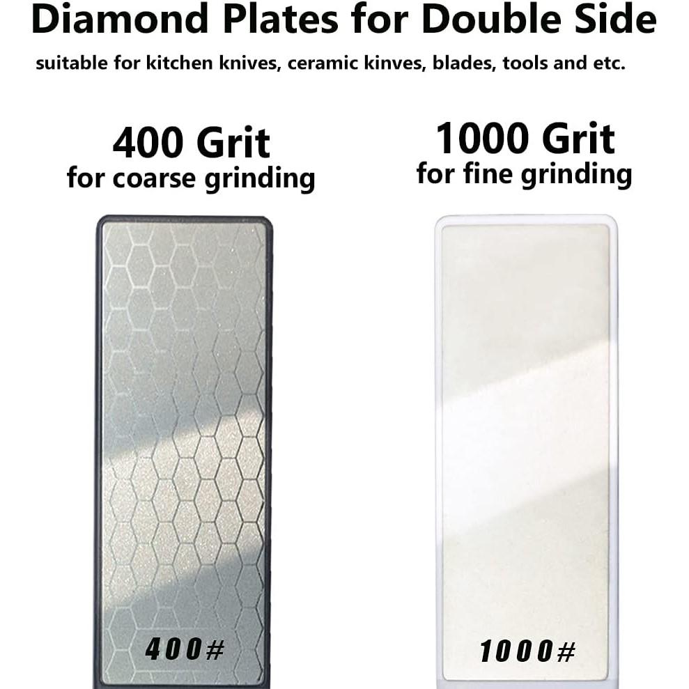 5-v-1 diamantový ostřící talíř nůž a nůžky Brusič Keramický ořezávátko nožů Oboustranný Voštinový povrch zrnitosti 400/1000 Venkovní