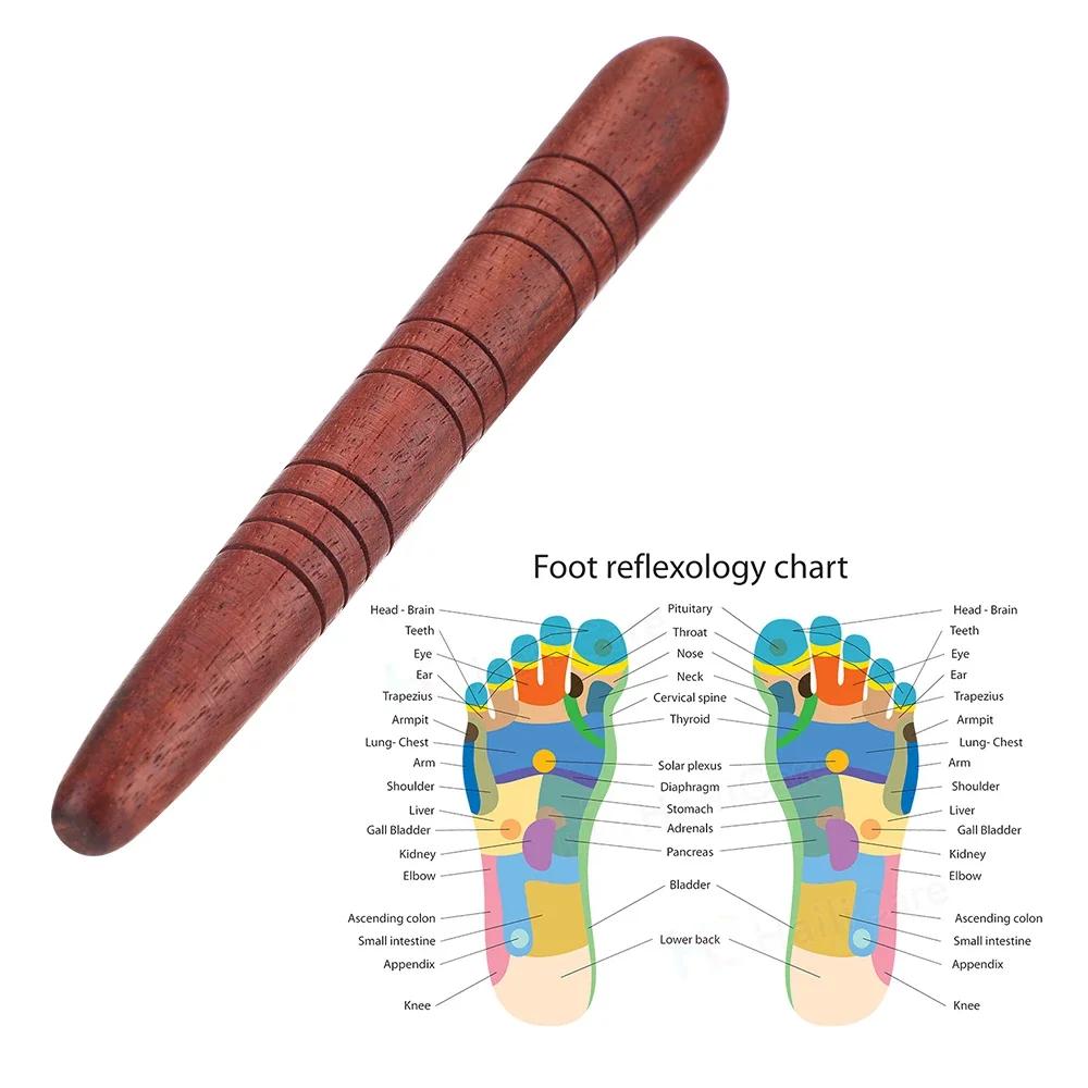 Wooden Foot Spa Physiotherapy Reflexology Thai Foot Massage Massage Stick Tool Meridian Pen Foot Acupoint Massage Tools