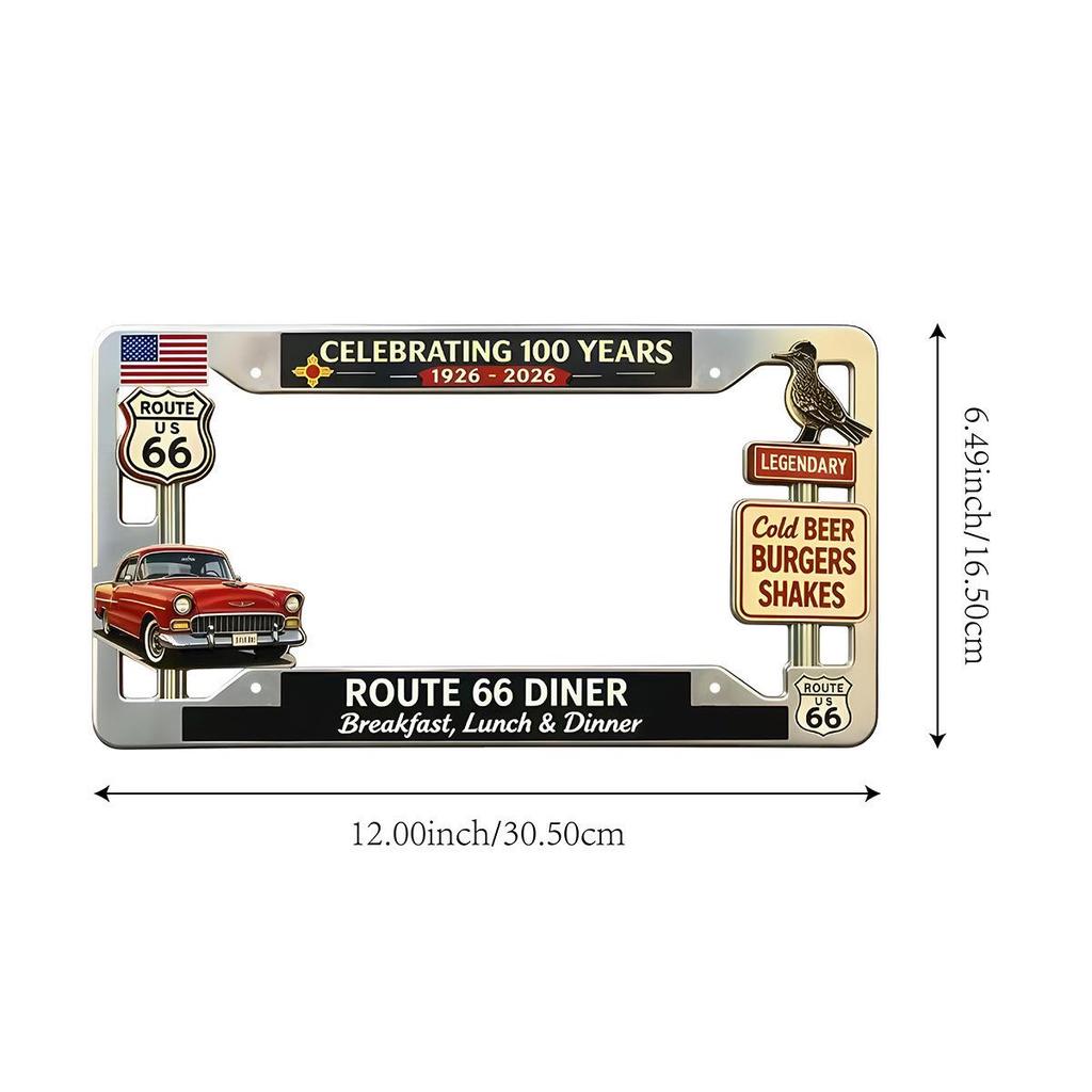 Veteran Memorial License Plate Iron Art Frame Ornament