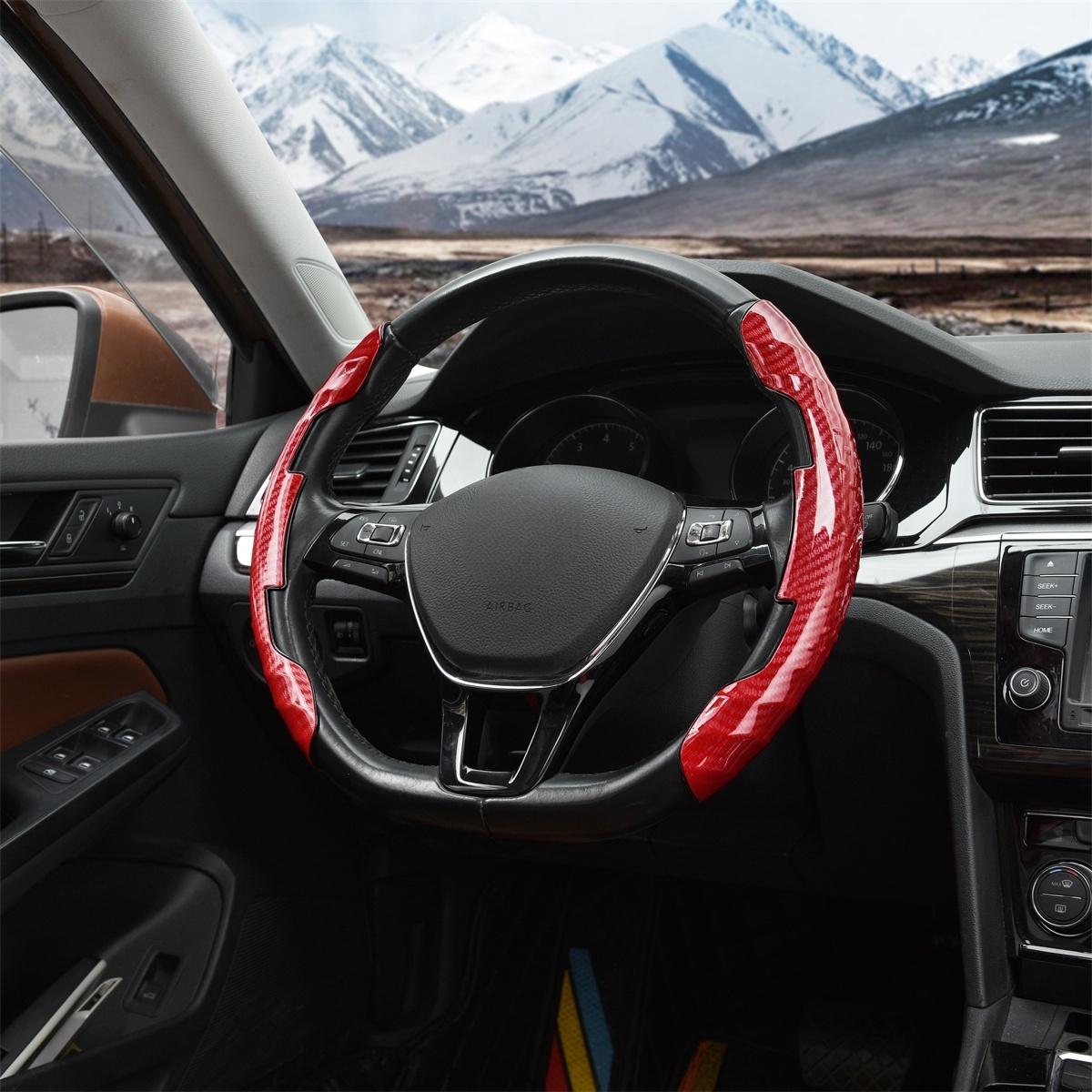 

Накладка на руль автомобиля из углеродного волокна для Geely GeometryC Monjaro Coolray Tugella Okavango GX3 Emgrand EC7 GC6 GC9 CK EC8 красный