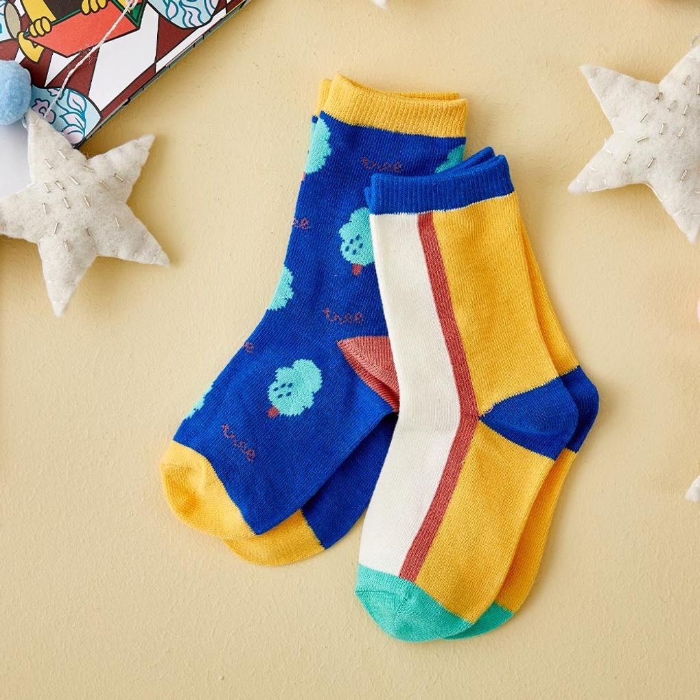 

Tree Lettering Socks Set of 2 (Navy) (Ages 4-7)_CZ8124015