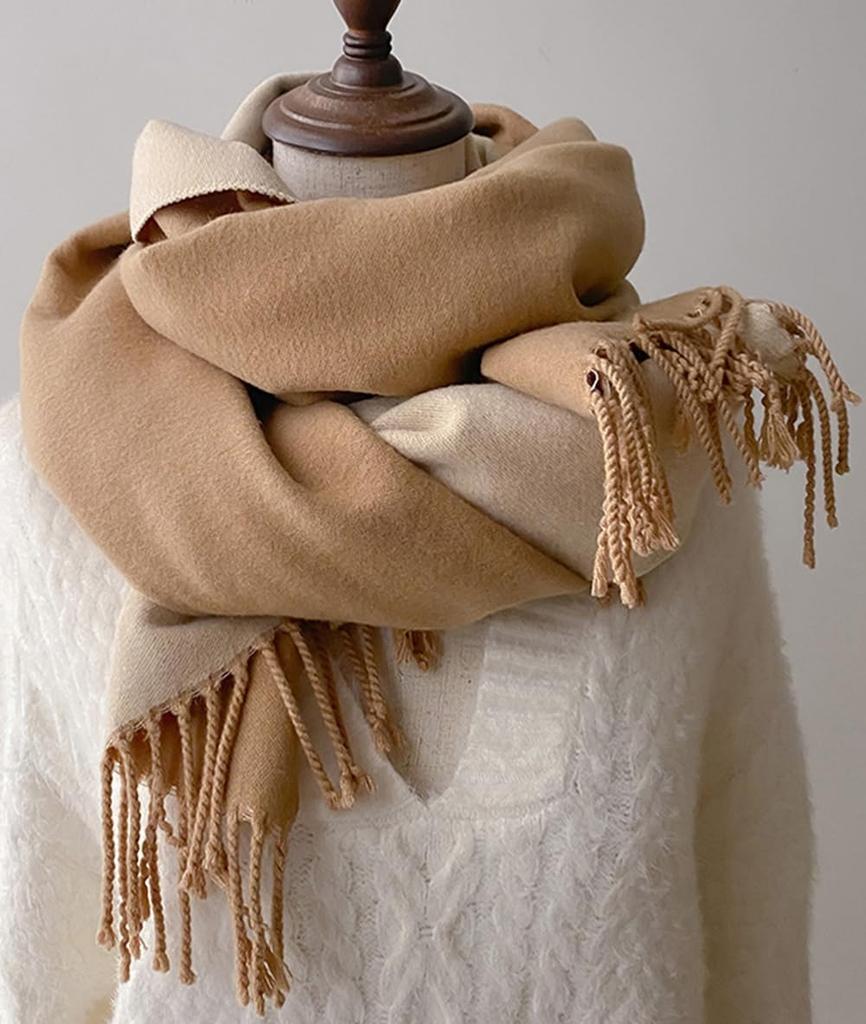 Large Perfect Christmas Gift Box Perfect for Fall and Winter LA-Hazel Women's Cashmere-Touch Scarf, Gift, Double-Sided, Included, Comfortable, Thick,