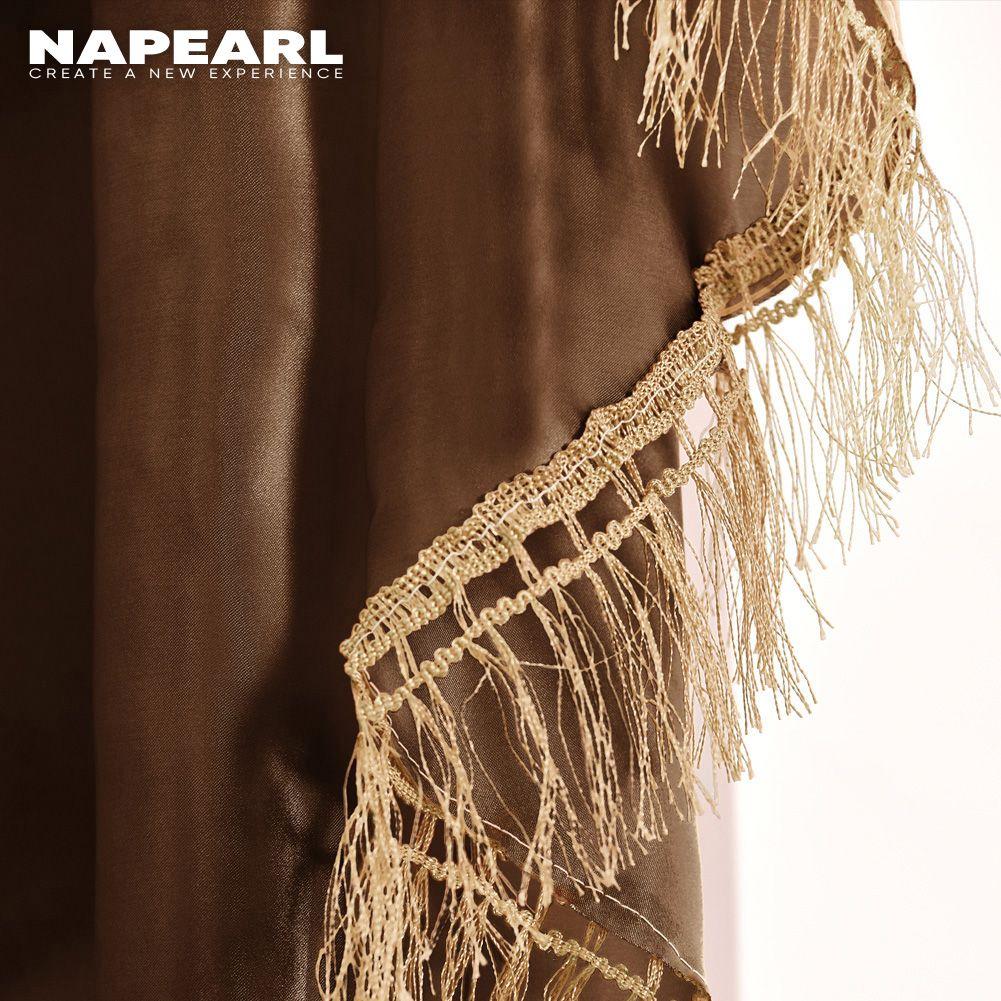 1PC NAPEARL European Luxury Tassel Decoration Solid Color Curtain Head for Home Decor