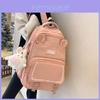 Small Fresh Nylon Backpack For Girls With Cute Design And Adjustable Straps For Daily Use
