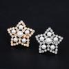 Mini Elegant Star Shape Brooch Alloy Pin Simple Pearl Rhinestone Brooch Valentine's Day Gifts