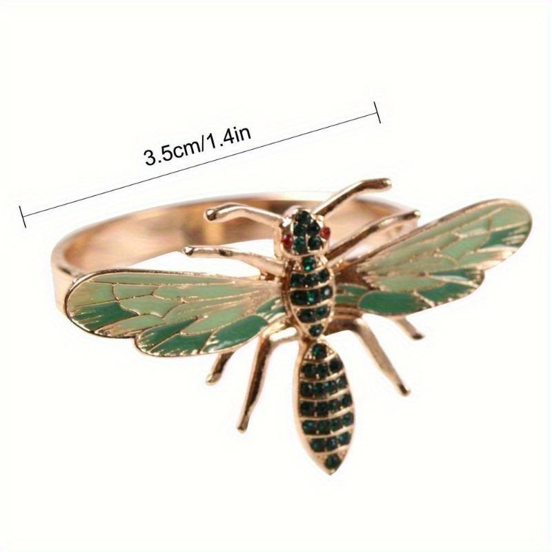 1PC Elegant Napkin Rings Honey Bee Dragonfly Napkin Buckle Table Tissue Holders Table Decoration Tissue Rings